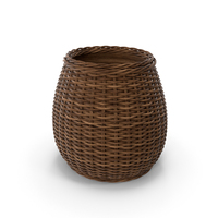 Round Rattan Basket PNG & PSD Images