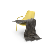 Plaid Blanket on Chair PNG & PSD Images