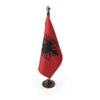 Albania Cloth Flag Stand PNG & PSD Images