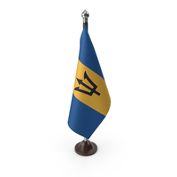 Barbados Cloth Flag Stand PNG & PSD Images