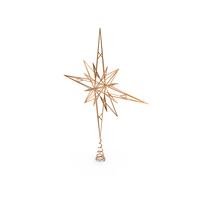 Golden Star Tree Topper PNG & PSD Images