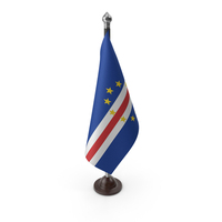 Cabo Verde Cloth Flag Stand PNG & PSD Images