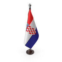 Croatia Cloth Flag Stand PNG & PSD Images