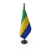 Gabon Cloth Flag Stand PNG & PSD Images
