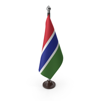 Gambia Cloth Flag Stand PNG & PSD Images
