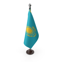 Kazakhstan Cloth Flag Stand PNG & PSD Images