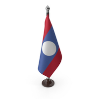 Laos Cloth Flag Stand PNG & PSD Images