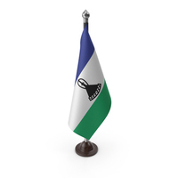 Lesotho Cloth Flag Stand PNG & PSD Images