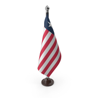 Liberia Cloth Flag Stand PNG & PSD Images