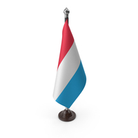 Luxembourg Cloth Flag Stand PNG & PSD Images