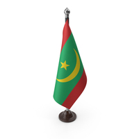 Mauritania Cloth Flag Stand PNG & PSD Images