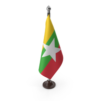 Myanmar Cloth Flag Stand PNG & PSD Images