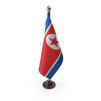 North Korea Cloth Flag Stand PNG & PSD Images