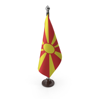 North Macedonia Cloth Flag Stand PNG & PSD Images