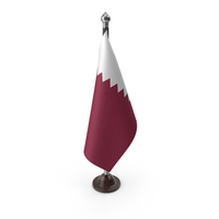 Qatar Cloth Flag Stand PNG & PSD Images