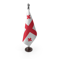 Republic of Georgia Cloth Flag Stand PNG & PSD Images