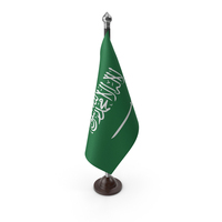 Saudi Arabia Cloth Flag Stand PNG & PSD Images