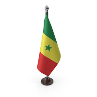 Senegal Cloth Flag Stand PNG & PSD Images