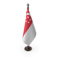 Singapore Cloth Flag Stand PNG & PSD Images