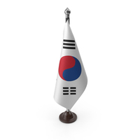 South Korea Cloth Flag Stand PNG & PSD Images