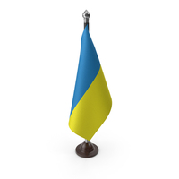Ukraine Cloth Flag Stand PNG & PSD Images