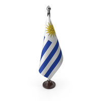 Uruguay Cloth Flag Stand PNG & PSD Images