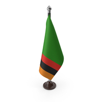 Zambia Cloth Flag Stand PNG & PSD Images