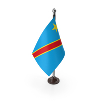塑料民主共和国刚果旗在台上PNG和PSD图像上