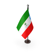 Equatorial Guinea Plastic Flag On A Stand PNG & PSD Images