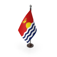 Kiribati Plastic Flag On Stand PNG & PSD Images