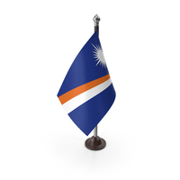 Marshall Islands Plastic Flag Stand PNG & PSD Images