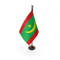 Mauritania Plastic Flag Stand PNG & PSD Images