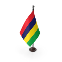 Plastic Mauritius Flag On A Stand PNG & PSD Images