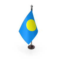 Palau Plastic Flag On A Stand PNG & PSD Images