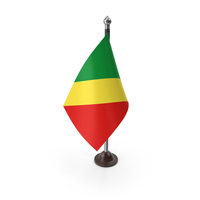 Plastic Republic Of The Congo Flag On A Stand PNG & PSD Images
