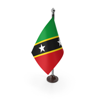 Saint Kitts and Nevis Plastic Flag Stand PNG & PSD Images