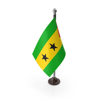Sao Tome and Principe Plastic Flag Stand PNG & PSD Images
