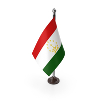 Plastic Tajikistan Flag On A Stand PNG & PSD Images