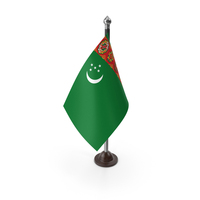 Turkmenistan Plastic Flag Stand PNG & PSD Images