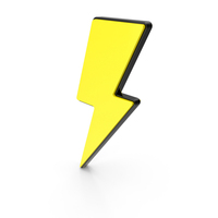 Yellow Lightning Symbol PNG & PSD Images