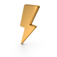 Gold Lightning Symbol PNG & PSD Images