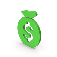 Green Symbol Money Bag PNG & PSD Images