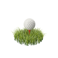 Golf Tee And Ball On A Grass PNG & PSD Images