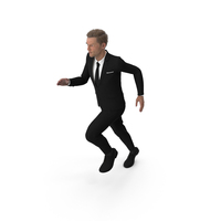Man In Classic Suit Running PNG & PSD Images