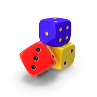 Colored Dice Trio PNG & PSD Images