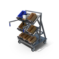 Automated Batch Picking Cart Full PNG & PSD Images