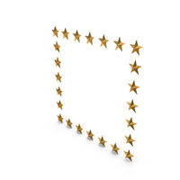 Gold Stars Square Shape PNG & PSD Images