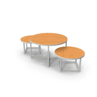 Display Round Table Set Light Wood Gray PNG & PSD Images