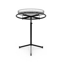 Clothing Circular Rack Wire Top Black PNG & PSD Images