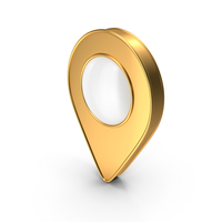 Empty Gold Location Symbol PNG & PSD Images